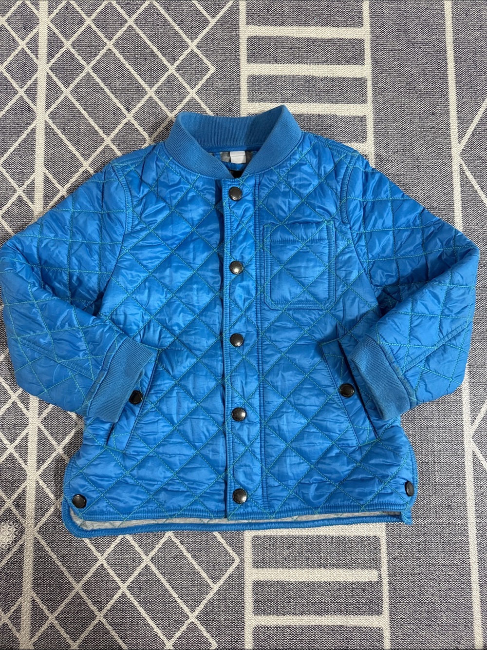 Burberry Vibrant Blue Quilted Kids Puffer Jacket